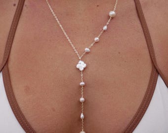 Pearl Accent Luma Necklace: Handmade Ocean Jewelry