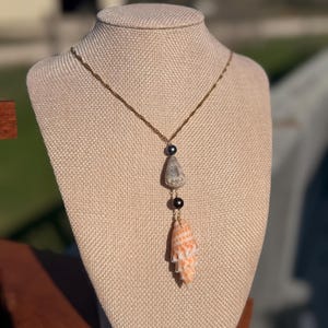 Stacked Hawaiian Cone Shell Necklace with Pearls | Rare Sea Jewelry