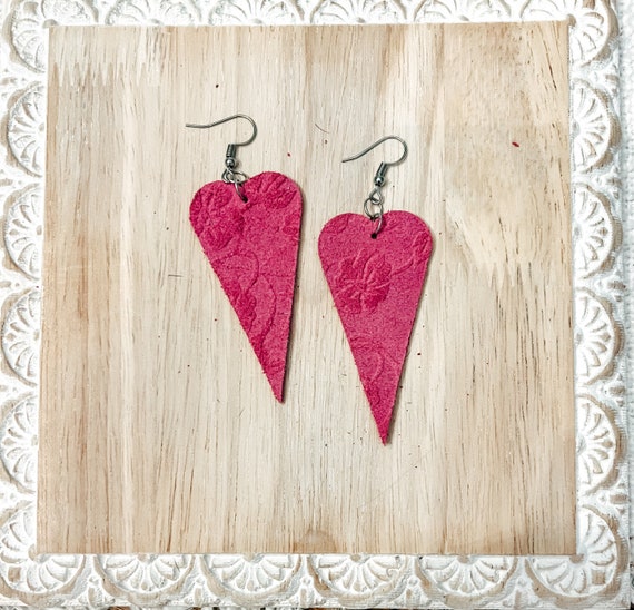 ear wires leather heart earrings Leather Earrings, Leather, Leaf Earrings, Leather Leaf Earrings