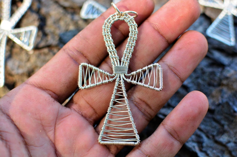Healing Crystals Crystal Jewelry Crystal Ankh Ankh Copper Pendant Ankh Pendant Ankh Necklace Lapis lazuli Copper Ankh