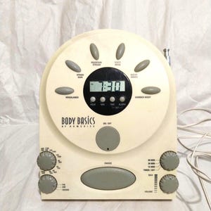 Vintage HoMedics Spa Clock Radio: Acoustic Wave Alarm & Sleep Timer