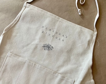 Sustainably Made Custom Apron, Locally Made, Personalized, Hostess Gift, Housewarming, Christmas Gift, Chef, Cook, Baker Gift, Cotton Canvas