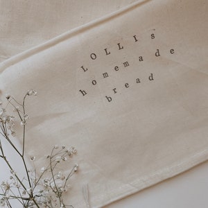 Sac à pain personnalisé, Boulanger, Cadeau pour le levain, Cadeau pour la fête des mères, Chef cuisinier, Anniversaire, Hôte d'accueil, Linge de maison, Machine à pain, Grand-mère, maman, papa, soeur, personnalisé