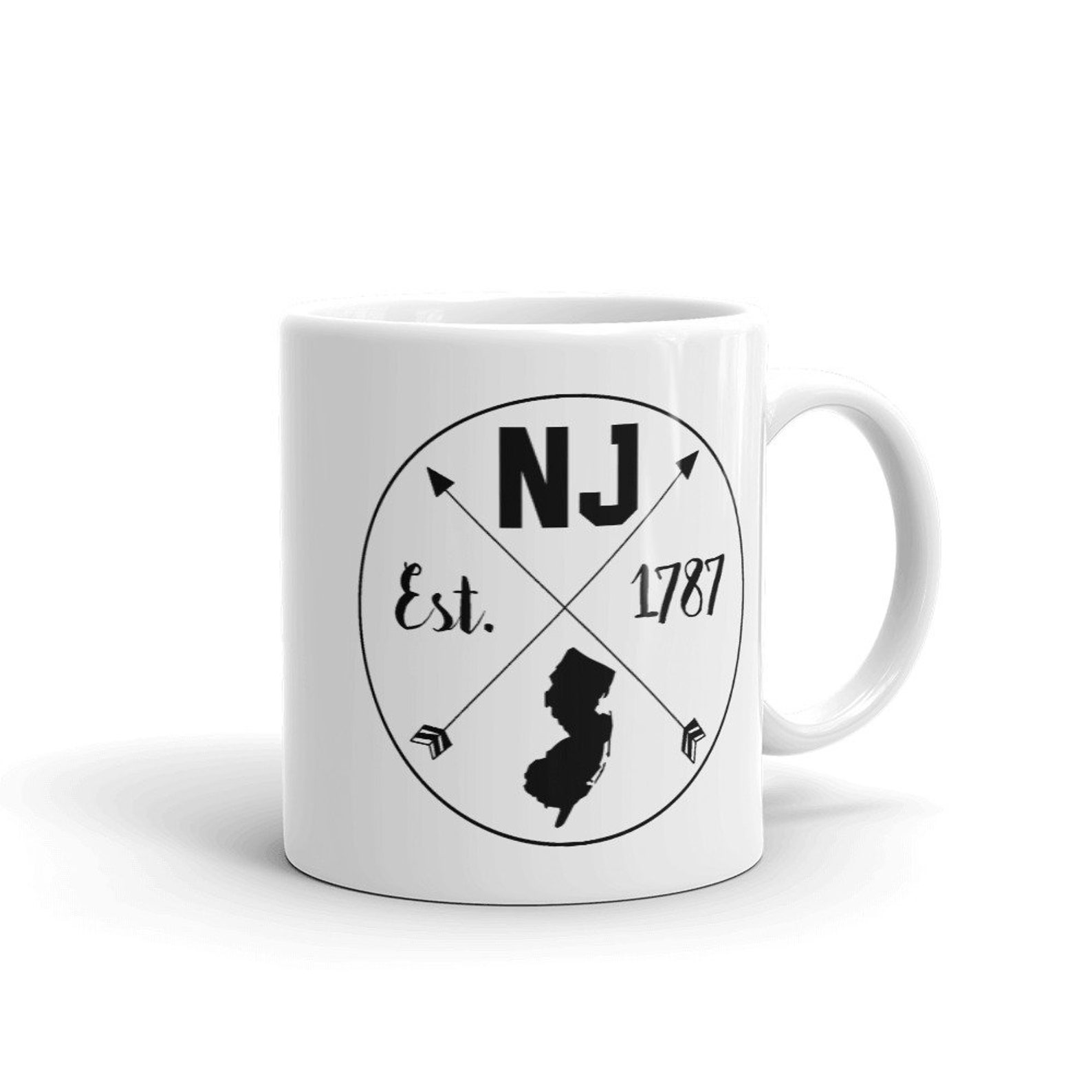 New Jersey NJ Home Mug I Love New Jersey Gift US Map State Etsy