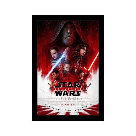 Star Wars The Last Jedi 11x17 Framed Movie Poster Etsy Star Wars The Last Jedi 11x17 Framed Movie Poster Etsy