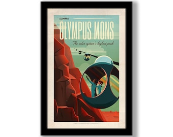 SpaceX Mars Tourism: Olympus Mons - 11x17 Framed Movie Poster