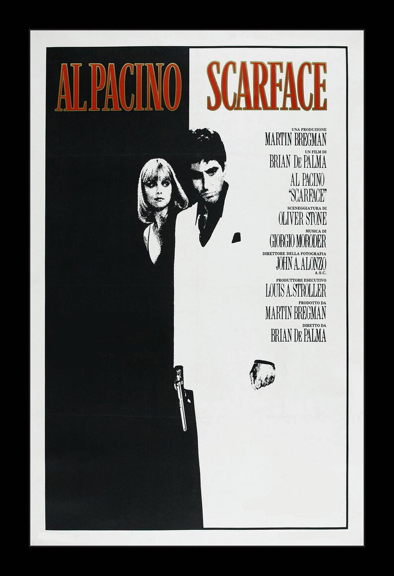 Scarface 11x17 Framed Movie Poster | Etsy