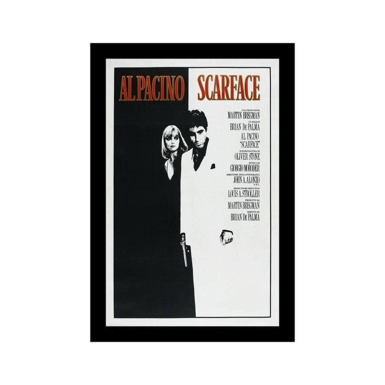 Scarface 11x17 Framed Movie Poster Etsy