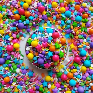 RAINBOW BRIGHT 120g Sprinkles • Cake Decorating Australia • Sprinkle Mix • Sprinkles Australia • Fairy Dust Sprinkles