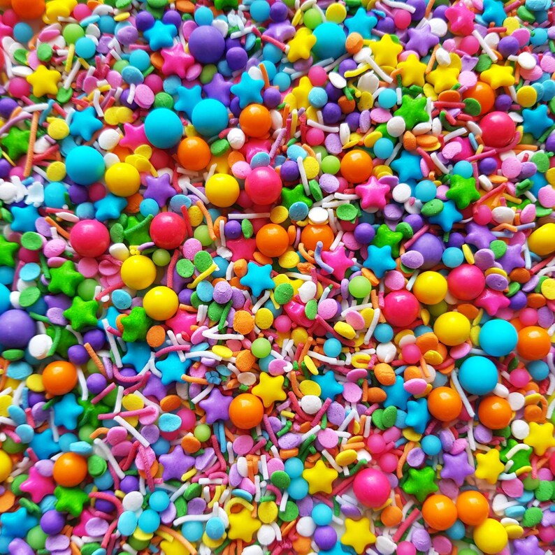 RAINBOW BRIGHT 120g Sprinkles Cake Decorating Australia Etsy Australia
