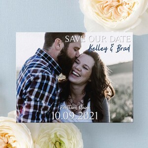 Classico matrimonio salva la data con foto / Salva la data con foto senza tempo / Salva la data con magnete con foto di fidanzamento