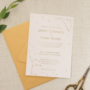 Zodiac Wedding Invitations | Starry Night Wedding Invites | Celestial Wedding Invites | Astrological Wedding Invitation