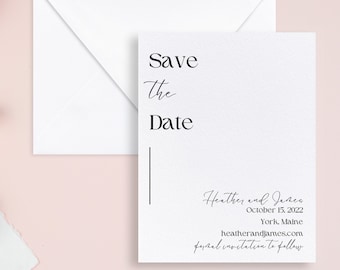 Modern Minimalist Save the Date Template (Digital Download)