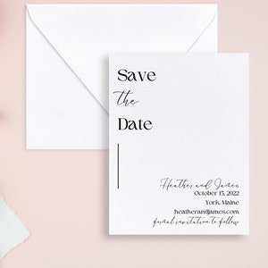 DIGITAL DOWNLOAD modern save the date | DIY non-photo save the dates | Printable Save the date | minimalistic save the date
