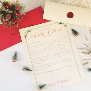 Carta personalizada de Papá Noel al niño