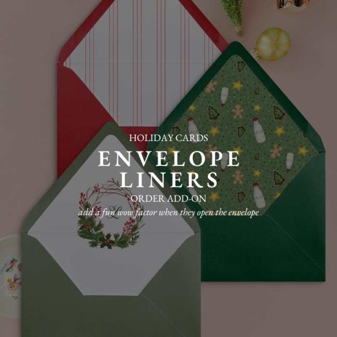 Holiday Envelope Liners ORDER ADD-ON - Etsy
