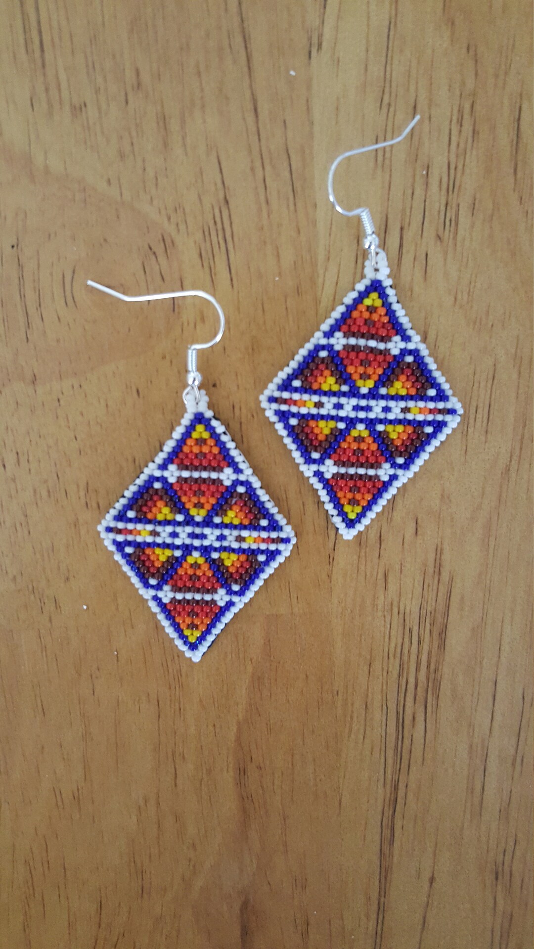 il_1080xN.1852485595_r69j.jpg Native American Style Earrings Geometric B/W XL main image 0