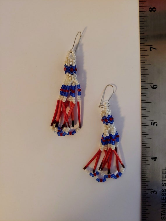Vintage Native American Porcupine Quill Earrings