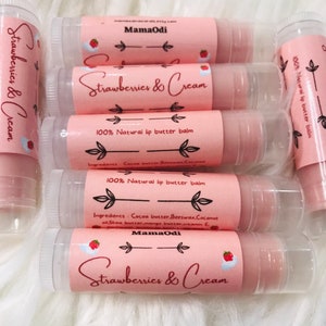 Strawberries & cream lip butter balm