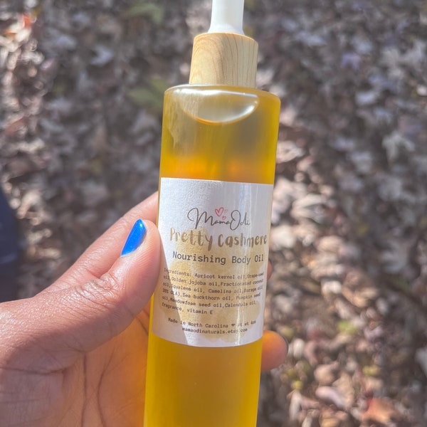 PRETTY CASHMERE Nourishing body oil | anti-aging|non-greasy| skin active oils|with squalene oil | gift idea