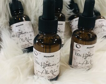 100% ácido hialurónico en Aloe Vera sérum facial / hidratación de la piel / calmante de la piel / antienvejecimiento / idea de regalo