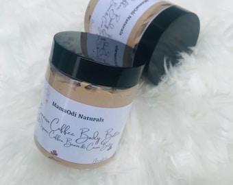 Organic Coffee Body Butter moisturizing cream,made with coffee,with extra caffeine, gift,idea,party favors