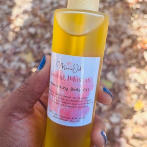 COCONUT HIBISCUS  Nourishing scented body oil| anti-aging|non-greasy| skin active oils|squalene &borage oil|giftidea|glow