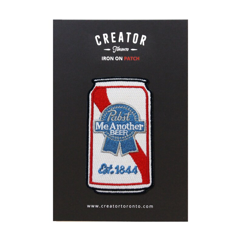 Applique DIY For Jackets Pabst Blue Ribbon Patch Beer Drink Party Iron On Hats Backpacks Shirts Embroidered Sew On