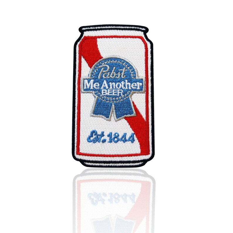 Applique DIY For Jackets Pabst Blue Ribbon Patch Beer Drink Party Iron On Hats Backpacks Shirts Embroidered Sew On