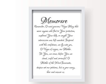 Memorare prayer Etsy image about Memorare Prayer Printable named Memorare prayer Etsy