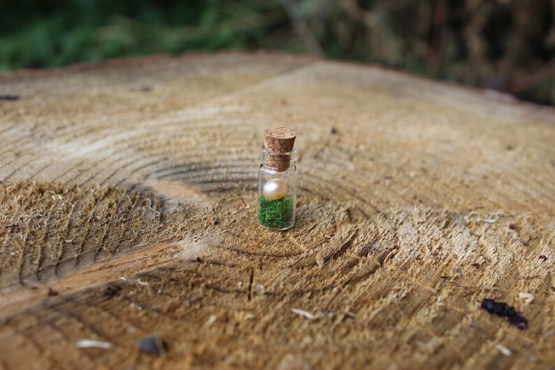 Miniature dragon/'s egg in glass bottle