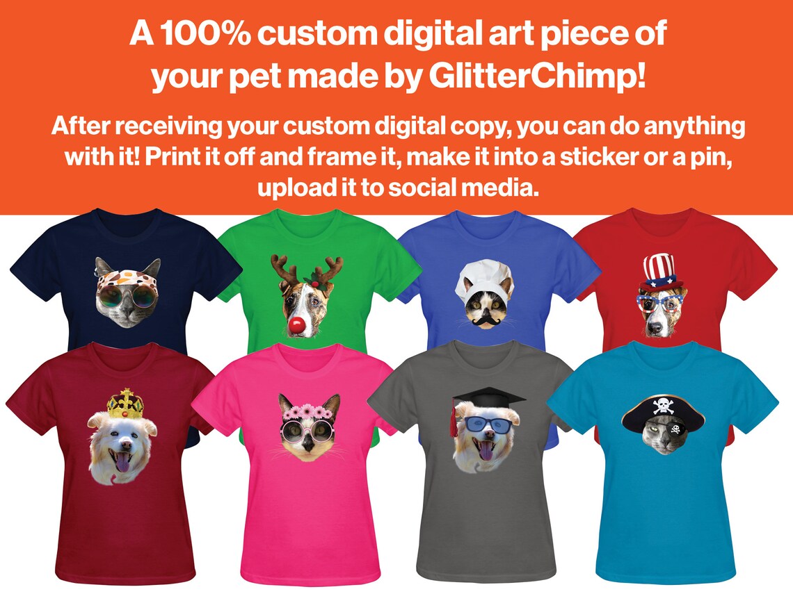 Pet Photo Booth Custom Pet Portrait Digital Pet Portrait Etsy Australia