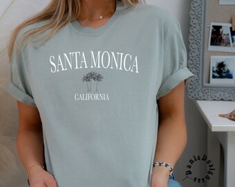 Santa Monica T-shirt | Californië strand T-shirt | Zomervakantie shirt | Oversized T-shirt | Strandkleding | Palmboom T-shirt