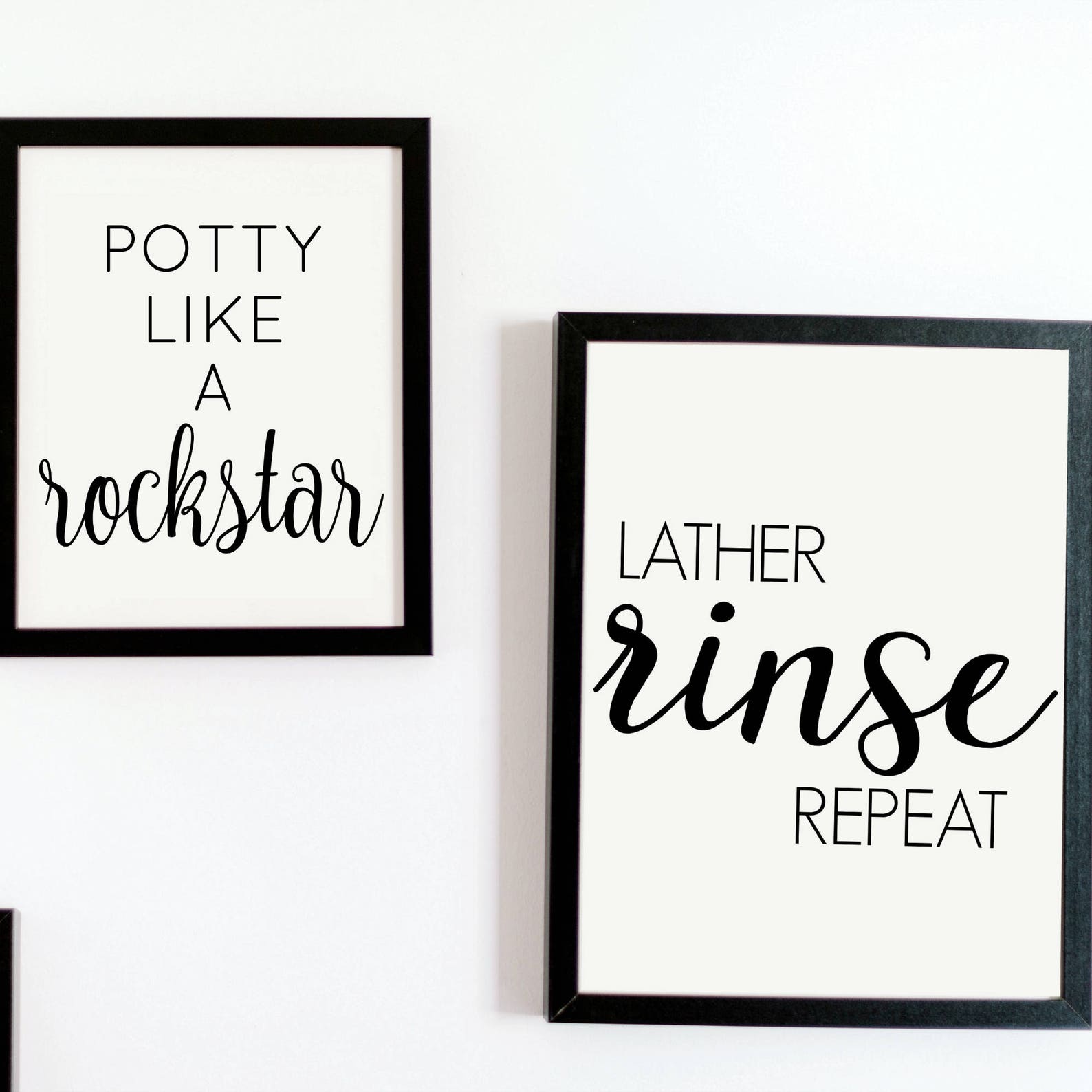 Lather Rinse Repeat Wall Art Print / Bathroom Printable / Etsy