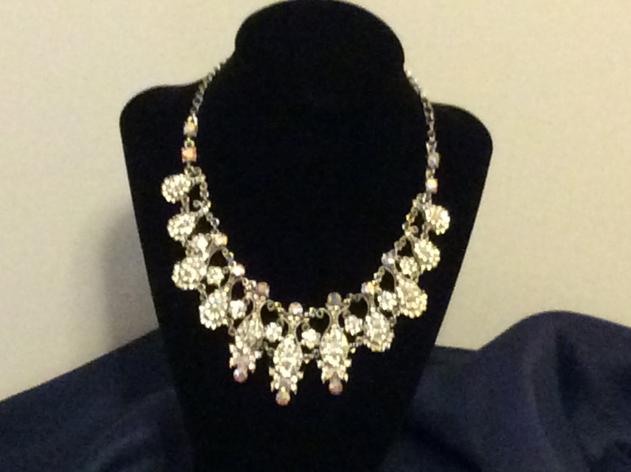 BLING to Attention - Brown Topaz & White Rhinestone Necklace - Chic Je