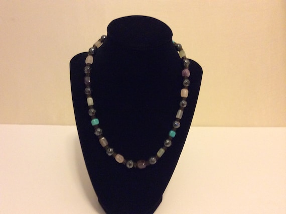 Multiple Gemstone Beaded Necklace - image 1