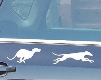 SIGHTHOUND STICKERS, Whippet decals, Greyhound safety stickers for glass doors / bird strike. Galgo Iggy Lurcher for car, walls, laptop etc