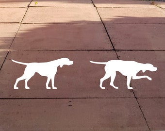 ENGLISH POINTER STICKERS decals / Glass safety stickers. Bird strike stickers. Pointer Dog Car van decal, laptop dog sticker transfer.