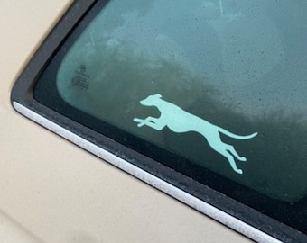 Running Whippet car decal, Greyhound sticker, Sighthound sticker, Italian Iggy Lurcher Car window sticker vehicle decal