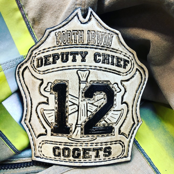 Antiqued Fire Helmet Shield Etsy