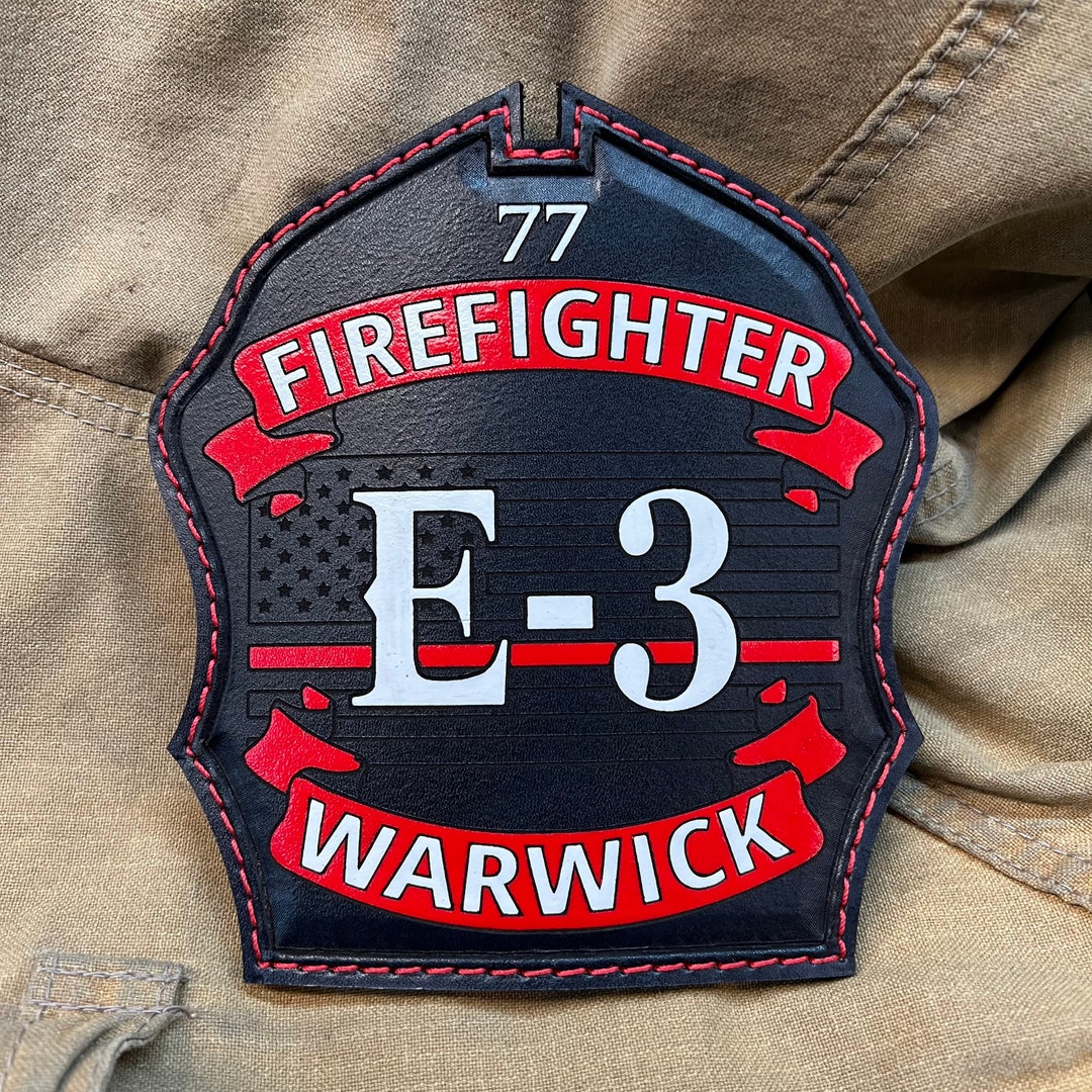 Firefighter helmet shield leather helmet shield personalized