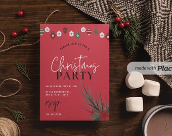 Christmas Party Invitation (Digital Download)