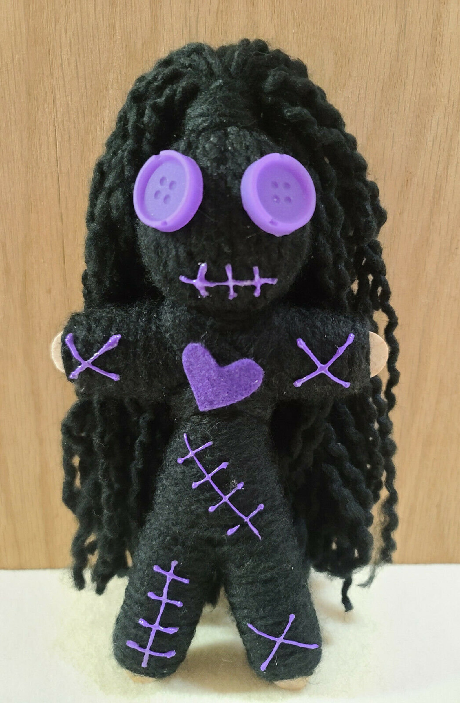 Handmade wood stick VooDoo Doll with pins 8 inches tall Etsy
