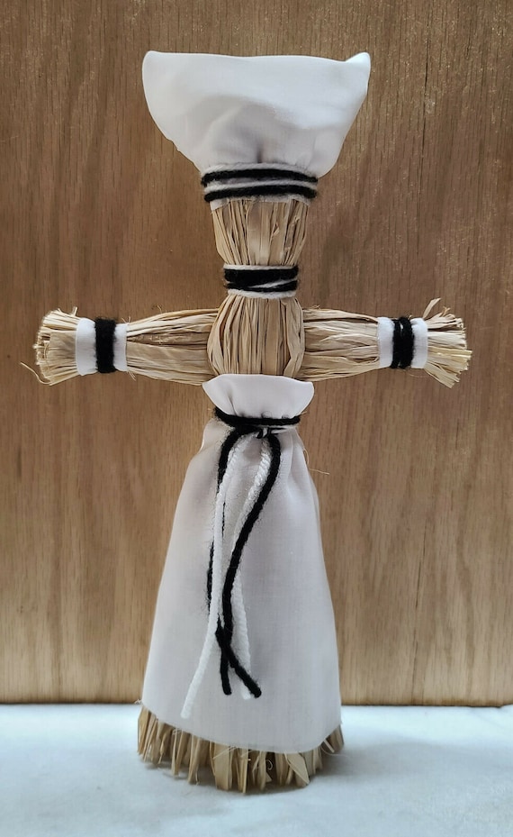 Handmade Straw VooDoo Doll with pins 11 in tall Etsy