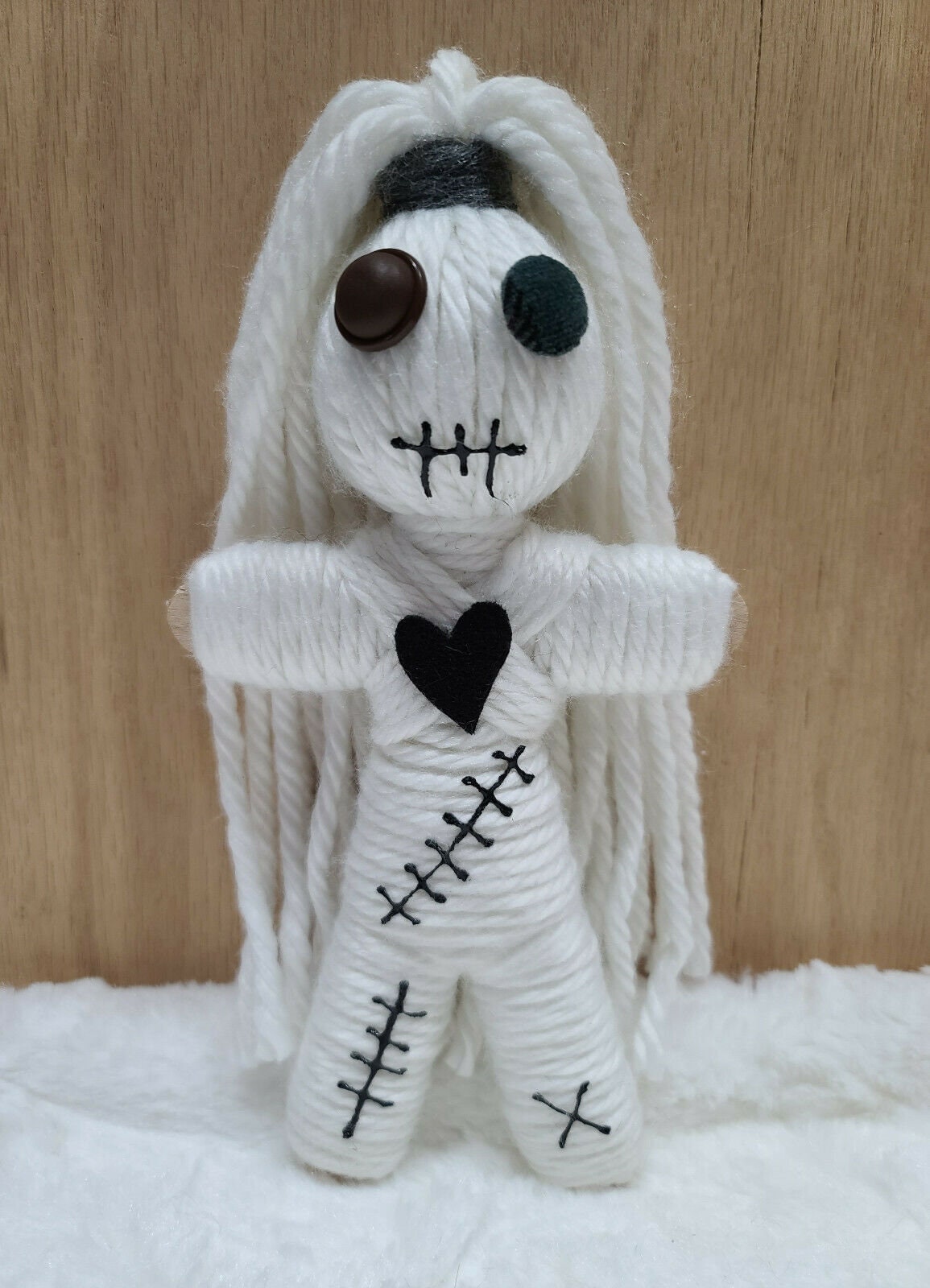 Handmade wood stick VooDoo Doll with pins 8 inches tall Etsy