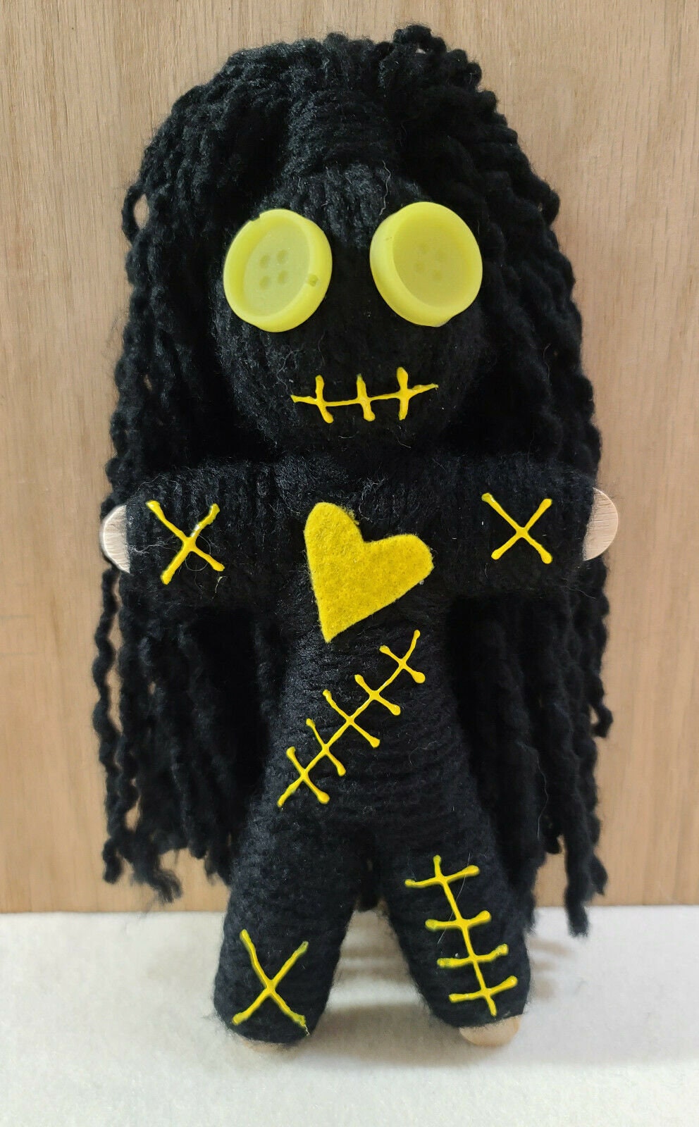 Handmade wood stick VooDoo Doll with pins 8 inches tall Etsy