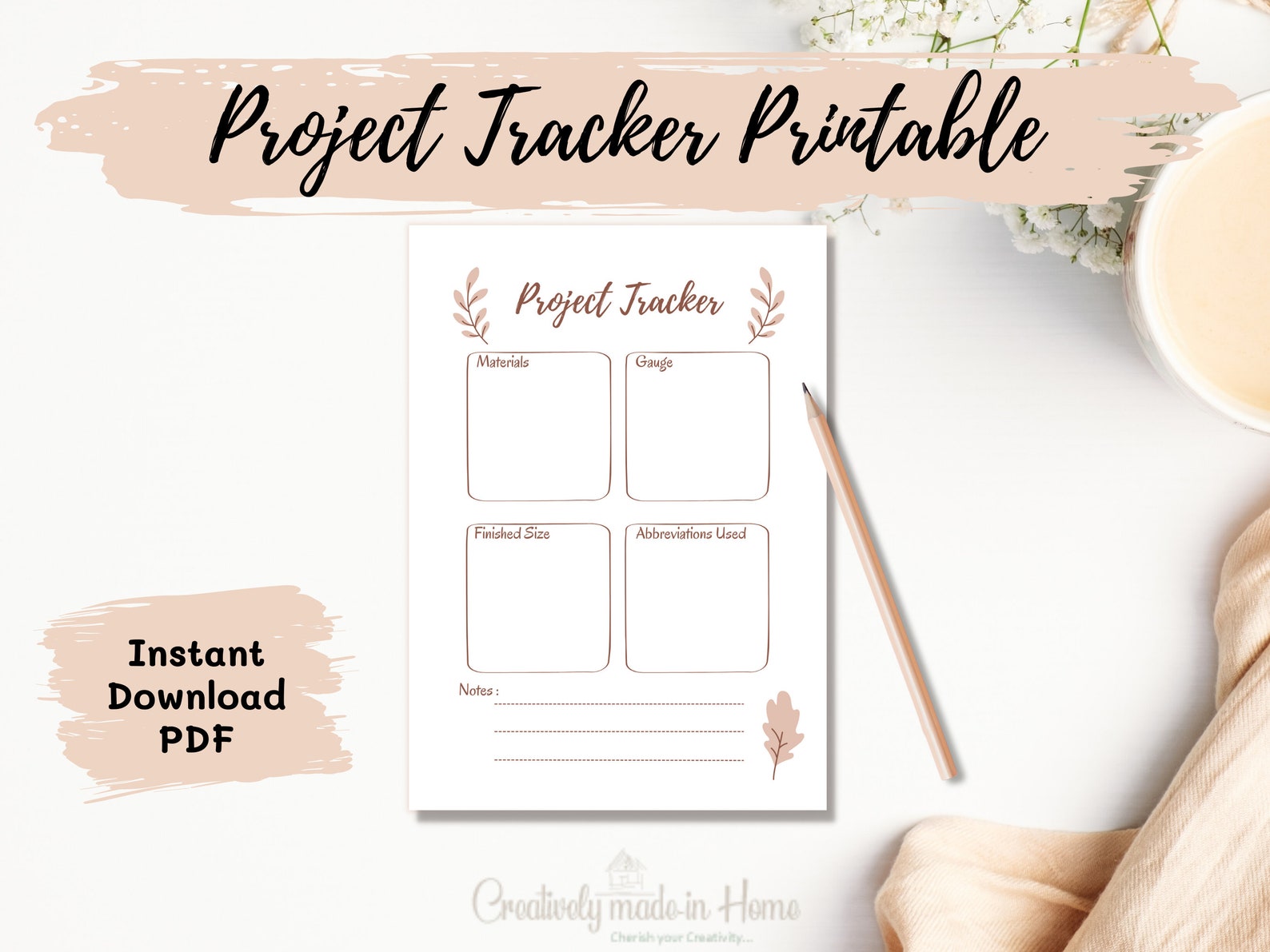 Project Tracker Printable Crochet/knit Printable Project | Etsy