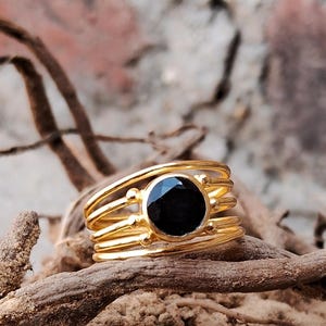 Black Onyx Silver Ring,Solitaire Black Onyx Ring,Pure Silver Ring,Engagement Ring,Handmade Silver Ring,Anniversary Gift Ring,Birthday Gift