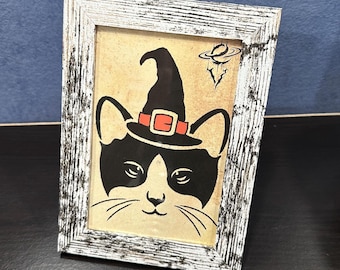 Witch Cat Framed Print