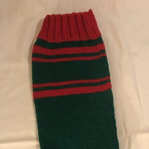 Personalized Christmas Stocking - Green with Red trim